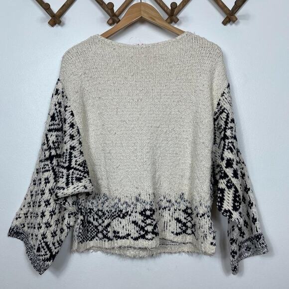 New Free People Midnight Beach Pullover in Evening Ivory Combo Women's Size XS - Picture 4 of 10